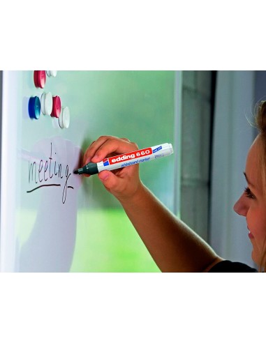 ROTULADOR EDDING PIZARRA BL.660 NG. P. RED. 3MM.RECARGABLE 660-01