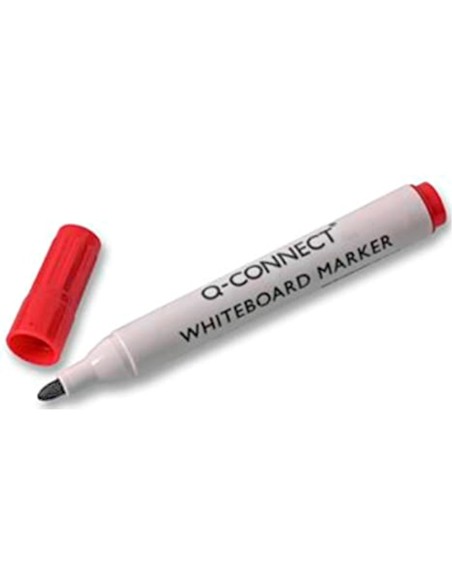 ROTULADOR Q-CON PIZARRA BLANCA COLOR ROJO PUNTA REDONDA 3.0 MM
