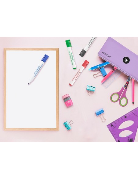 ROTULADOR Q-CON PIZARRA BLANCA 10 COLORES SURT.PUNTA REDONDA 3.0 MM