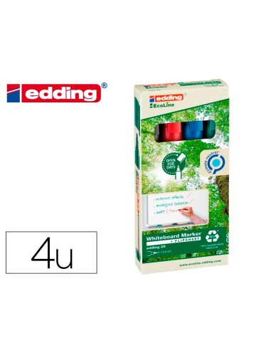 ROTULADOR EDDING 28 PIZARRA BL.ECOLINE 90% RECI. 4 SURT P.RED.1,5-3