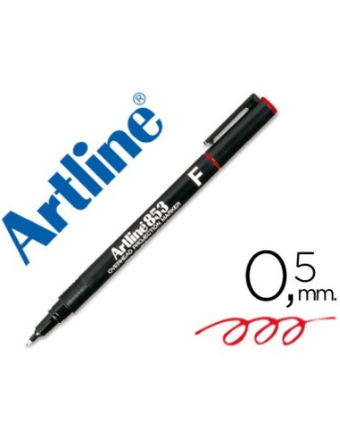 ROTULADOR ARTLINE RETRO.PUNTA FIBRA PERM.EK-853 ROJO PUNTA RED.0.5 MM