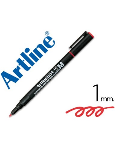 ROTULADOR ARTLINE RETRO.PUNTA FIBRA PERM.EK-854 ROJO PUNTA RED.1 MM