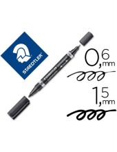 ROTULADOR STAEDTLER LUMOCOLOR PERM.DUO 348 NG.PUNTA F 0,6 MM PUNTA