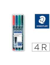 ROTULADOR STAEDTLER LUMOCOLOR RETRO.PUNTA FIBRA PERMANENTE 318 4U.WP4