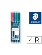 ROTULADOR STAEDTLER LUMOCOLOR RETRO.PUNTA FIBRA PERMANENTE 317 4U.WP4