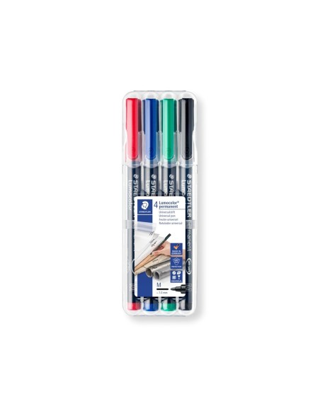 ROTULADOR STAEDTLER LUMOCOLOR RETRO.PUNTA FIBRA PERMANENTE 317 4U.WP4