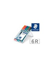 ROTULADOR STAEDTLER LUMOCOLOR RETRO.PUNTA FIBRA PERMANENTE 317 6U.WP6 2