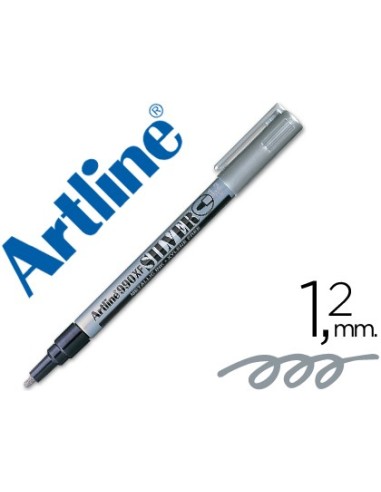 ROTULADOR ARTLINE MARCADOR PERM.TINTA METALICA EK-990 PLATA PUNTA RED