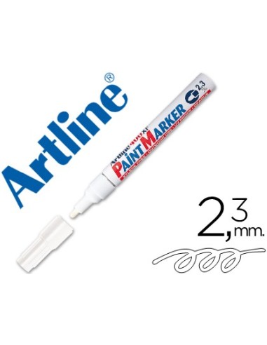 ROTULADOR ARTLINE MARCADOR PERM.EK-400 XF BLANCO PUNTA RED.2.3 MM MET