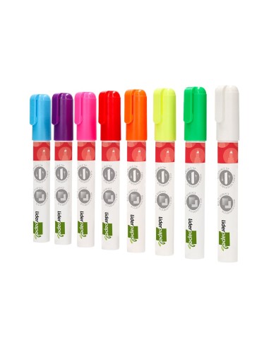 ROTULADOR  TIZA LIQUIDA RED.TRAZO 6MM CAJA 8 UD.SURT.