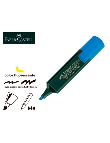 ROTULADOR FABER FLUOR 48-51 AZUL