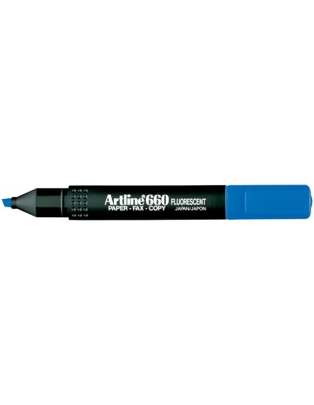 ROTULADOR ARTLINE FLUOR EK-660 AZUL PUNTA BISELADA
