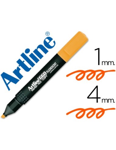 ROTULADOR ARTLINE FLUOR EK-660 NARANJA PUNTA BISELADA