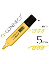 ROTULADOR Q-CONNECT FLUORESCENTE PASTEL AMARILLO  PUNTA BISELADA