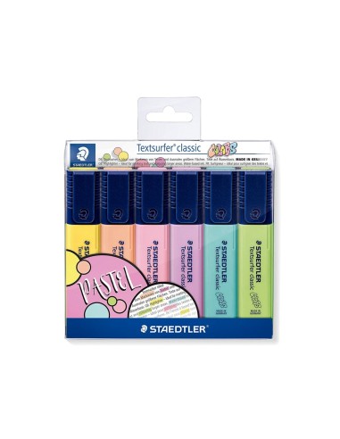ROTULADOR TEXTSURFER CLASSIC 364 PASTEL & VINTAGE BOLSA 6 UD.SURT. ROTULADOR TEXTSURFER CLASSIC 364 PASTEL & VINTAGE BOLSA 6 UD.SURT.