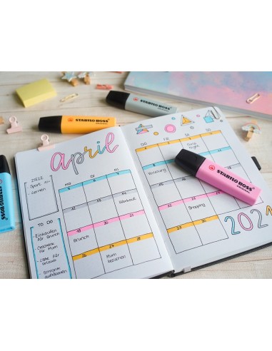 ROTULADOR STABILO BOSS FLUORESCENTE 70 PASTEL  4 UD.SURT.