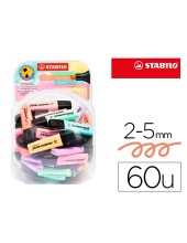 ROTULADOR STABILO BOSS FLUOR.70 PASTEL EXPOSIT BOMBONERA 60 UD.SURT.