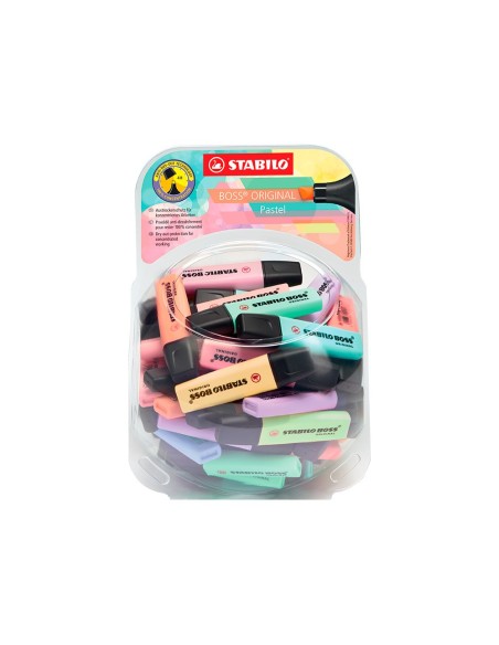 ROTULADOR STABILO BOSS FLUOR.70 PASTEL EXPOSIT BOMBONERA 60 UD.SURT.