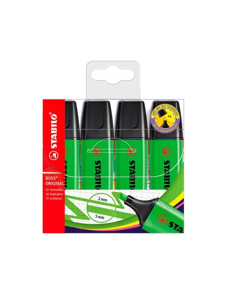 ROTULADOR STABILO BOSS FLUORESCENTE 70 VE.  4 UD.