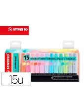 ROTULADOR STABILO BOSS FLUORESCENTE 70 PASTEL DESKSET  15 UD.SURT.