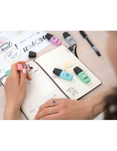 ROTULADOR STABILO BOSS MINI PASTEL LOVE  3 UD.FUC/NAR./GRIS