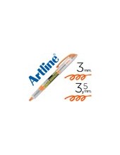 ROTULADOR ARTLINE FLUOR EK-640 NARANJA PUNTA BISELADA 2