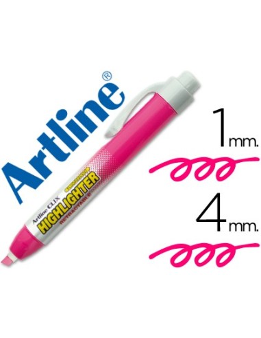 ROTULADOR ARTLINE CLIX FLUOR EK-63 ROSA PUNTA BISELADA 4.00 MM