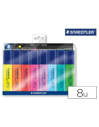 ROTULADOR STAEDTLER TEXTSURFER 364 FLUOR.BOLSA 6 UD.SURT.+ 2 REGALO