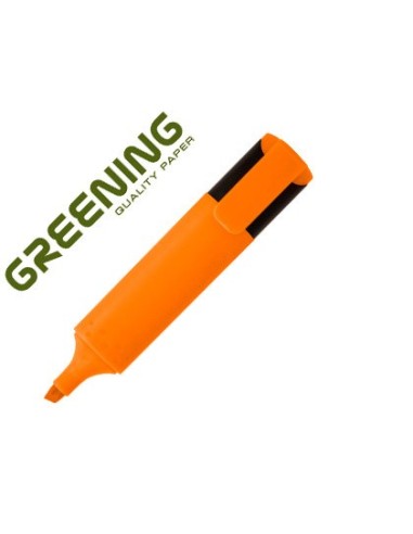 ROTULADOR GREENING FLUORESCENTE PUNTA BISELADA NARANJA