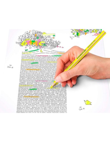 LAPICES FLUORESCENTE STAEDTLER TRIANGULAR TOP STAR AM.CAJA 12UD