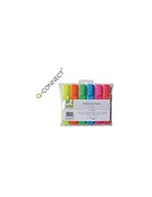 ROTULADOR Q-CON FLUORESCENTE PUNTA BISELADA ESTUCHE 6 COLORES KF01909 2