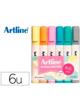 ROTULADOR ARTLINE FLUOR.EK-660 PASTEL BOLSA 6 UD.SURT.