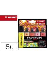 ROTULADOR STABILO BOSS FLUOR.70 ARTY LINE CALIDOS  CARTON 5 UD.COL.