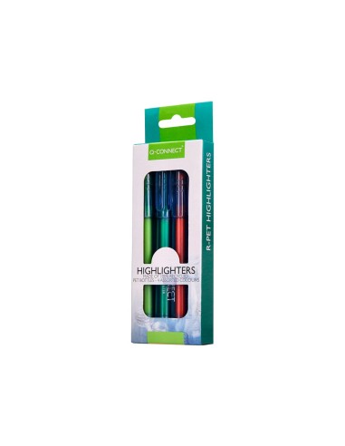 ROTULADOR Q-CON.FLUOR BISELADA RECICLADO CAJA 4 UD.SURT.