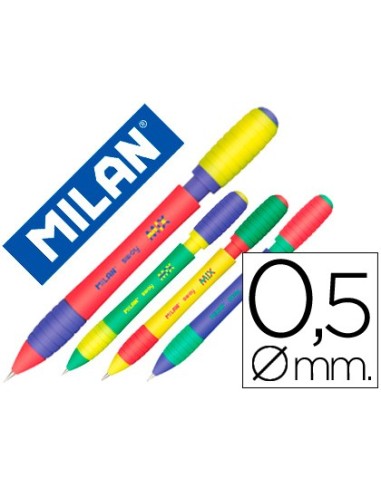 PORTAMINAS MILAN SWAY MIX 0,5 MM GOMA SURT.