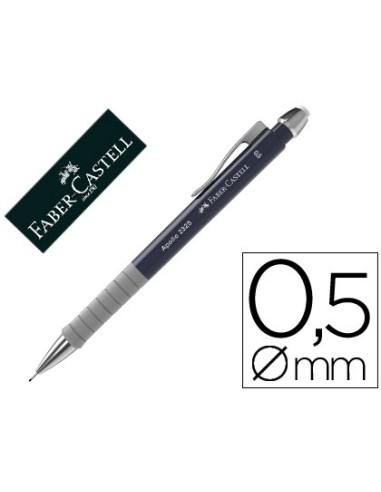 PORTAMINAS FABER CASTELL 0.5 MM APOLLO RETRACTIL COLOR AZ. OSCURO