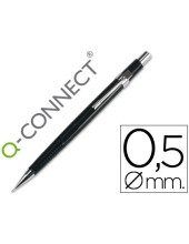 PORTAMINAS Q-CON.0,5 MM C/TRES MINAS CUERPO NEGRO CLIP METALICO