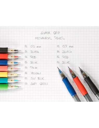 PORTAMINAS PILOT SUPER GRIP NEGRO 0,5 MM SUJECION CAUCHO