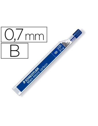 MINAS STAEDTLER MARS MICRO GRAFITO 0,7 MM B TUBO CON 12 UNIDADES