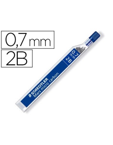 MINAS STAEDTLER MARS MICRO GRAFITO 0,7 MM 2B TUBO CON 12 UNIDADES