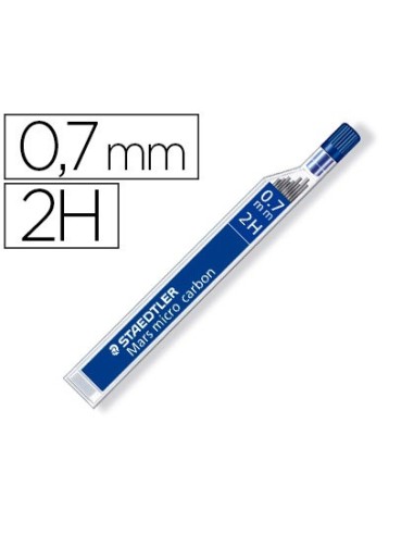 MINAS STAEDTLER MARS MICRO GRAFITO 0,7 MM 2H TUBO CON 12 UNIDADES