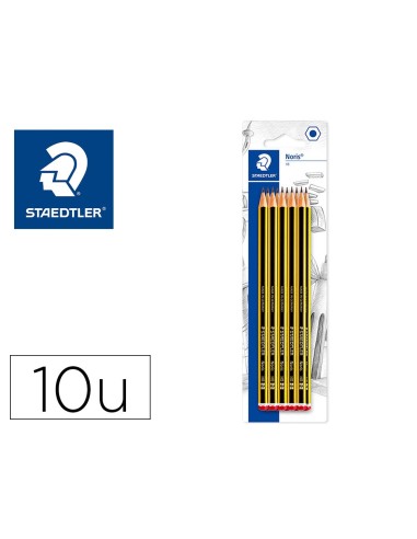 LAPICES GRAFITO STAEDTLER NORIS N 2 HB BLISTER 10 UD.