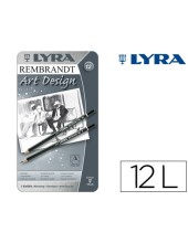 LAPICES GRAFITO LYRA REMBRAND ART DESIGN CAJA 12 GRADUACIONES 6B-5B-3