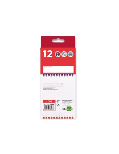 LAPICES BICOLOR LIDERPAPEL ROJO-AZUL