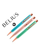 BOLIGRAFO BELIUS BRELA CUERPO HEXAGONAL CLIP PASTELES  REGALO 3 BOLIG