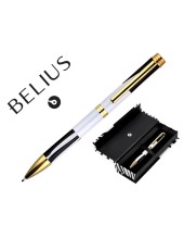 BOLIGRAFO BELIUS DUALITA CUERPO BL.COLOR NG.TINTA AZ. CAJA DISEÑO