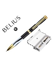 BOLIGRAFO BELIUS DUALITA CUERPO NG.COLOR BL.TINTA AZ. CAJA DISEÑO