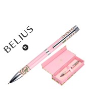 BOLIGRAFO BELIUS DREAMS ROSA VE. MATCHA PLATEADO AZ. CAJA DISEÑO