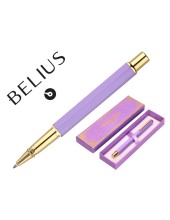 BOLIGRAFO BELIUS MACARON BLISS HEXAGONAL MORADO GOLD AZ. CAJA DISEÑO