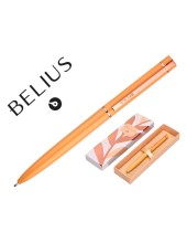 BOLIGRAFO BELIUS ROSE AL.COLOR NJ./ORO ROSA TINTA AZ. CAJA DISEÑO